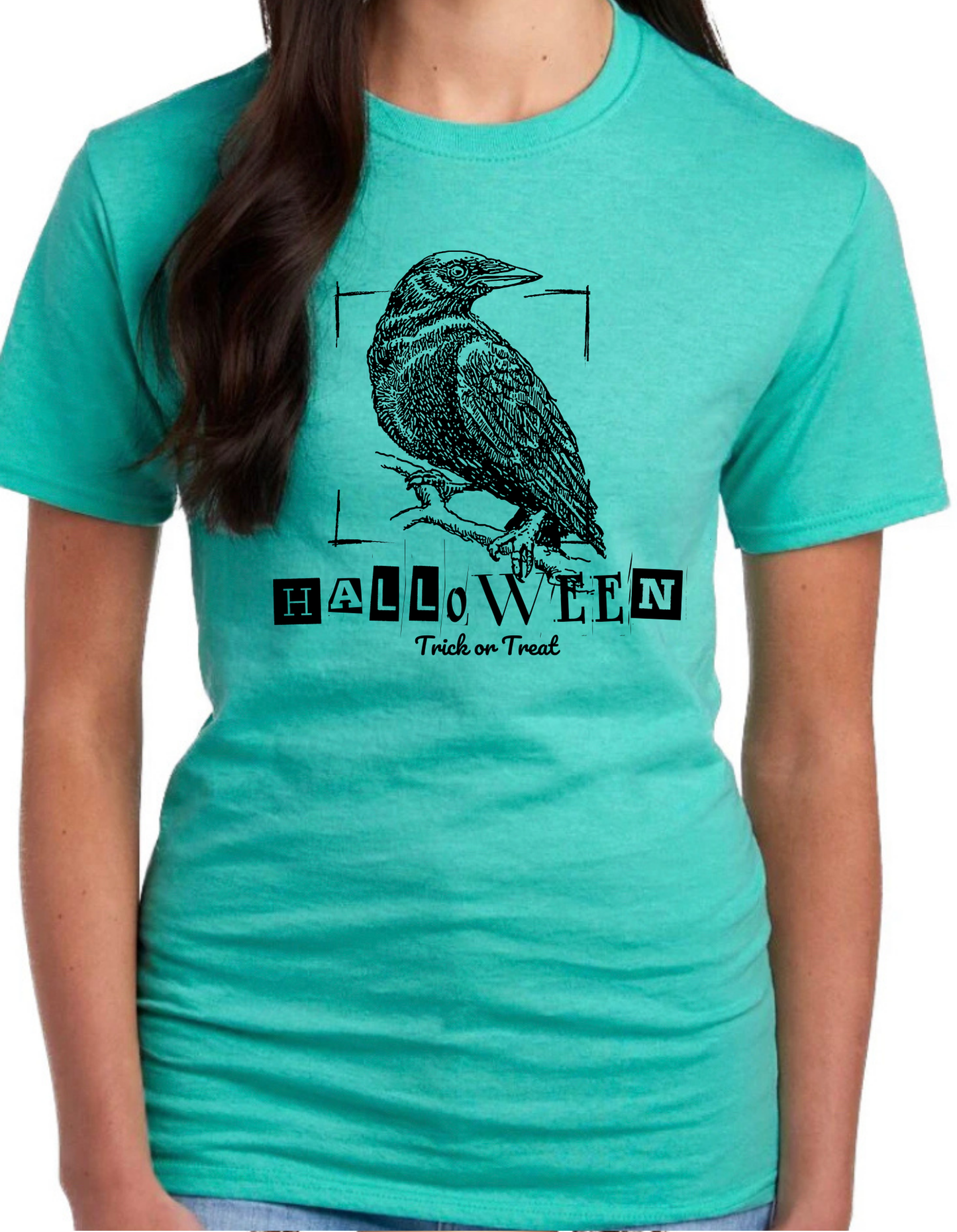 Halloween Crow Graphic Tee