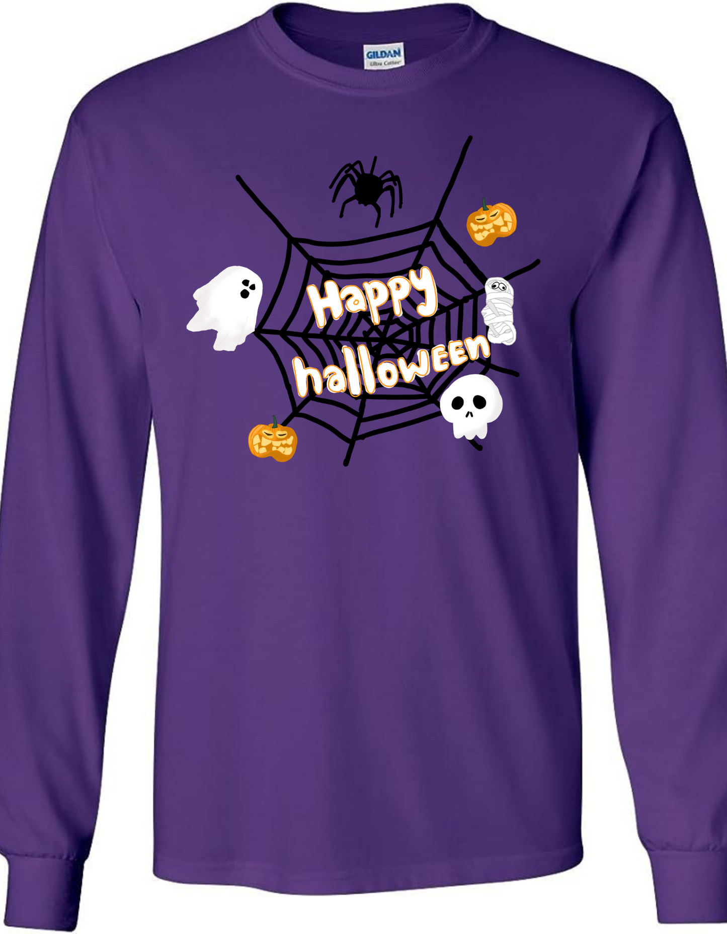 Happy Halloween Spider Web Longsleeve