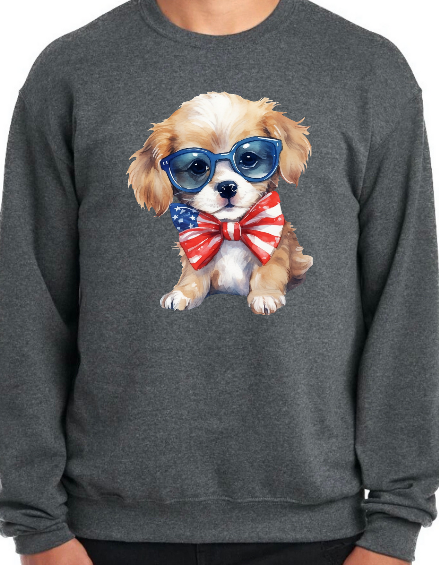 Patriotic Dog Crewneck