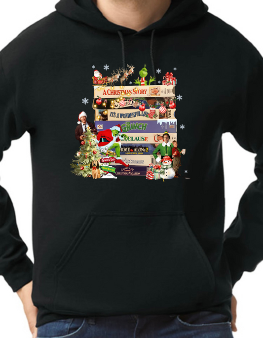 Christmas VHS Movies Hoodie