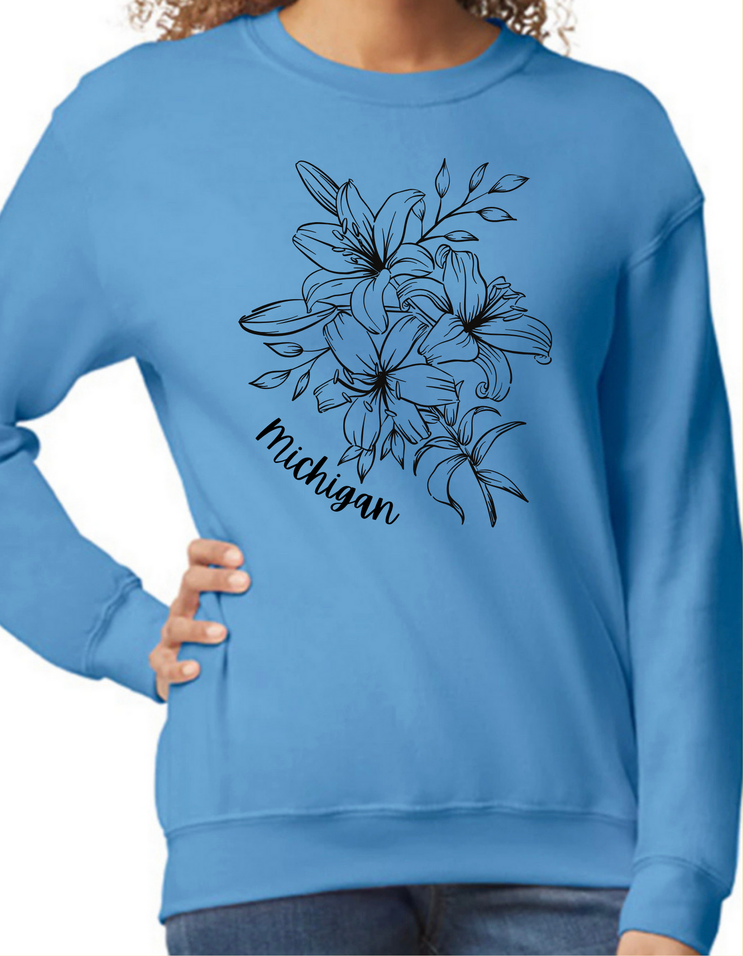 Michigan Hibiscus Crewneck