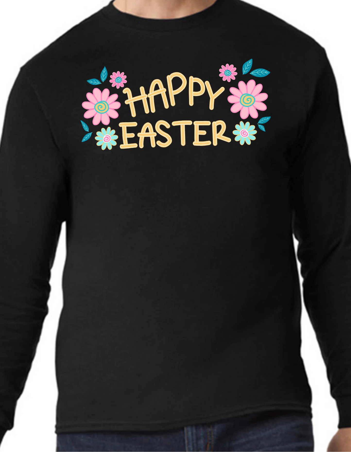 Happy Easter Flowers Longsleeve