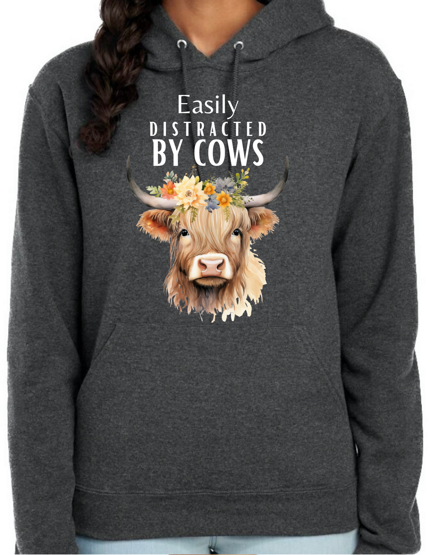 Easily Distracted by Cows Hoodie