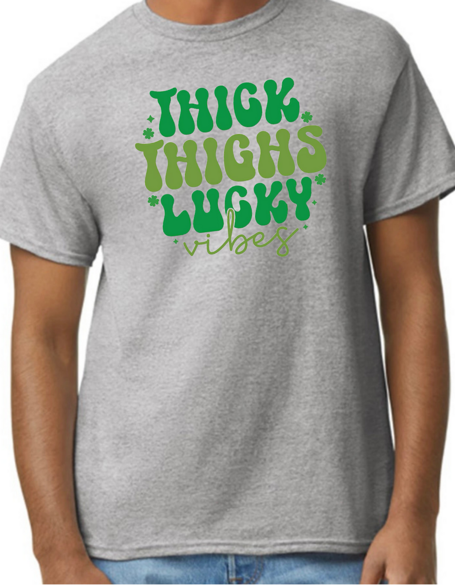 Thick Thighs, Lucky Vibes Graphic Tee