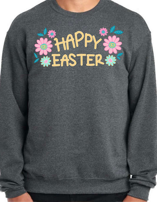 Happy Easter Flowers Crewneck