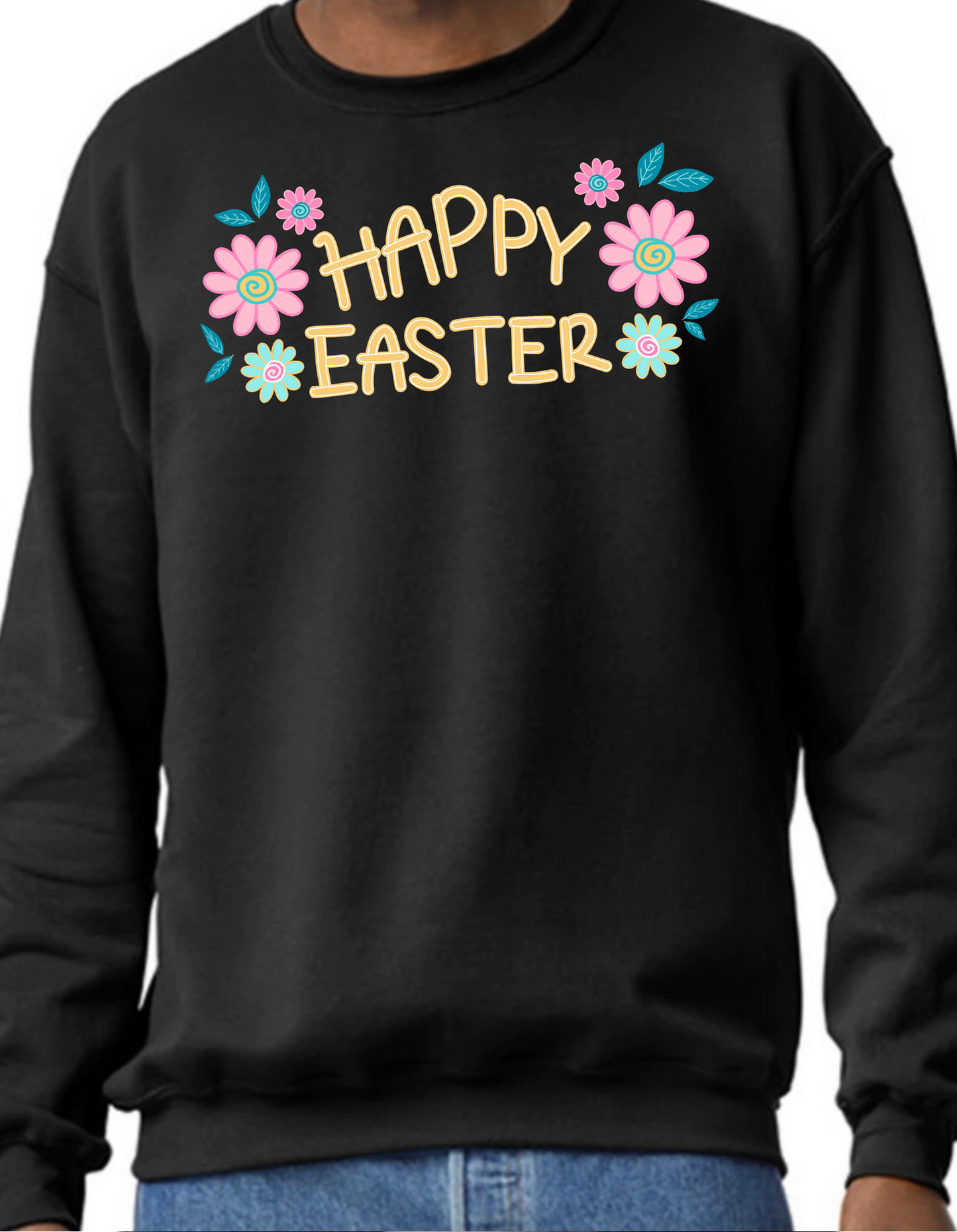 Happy Easter Flowers Crewneck