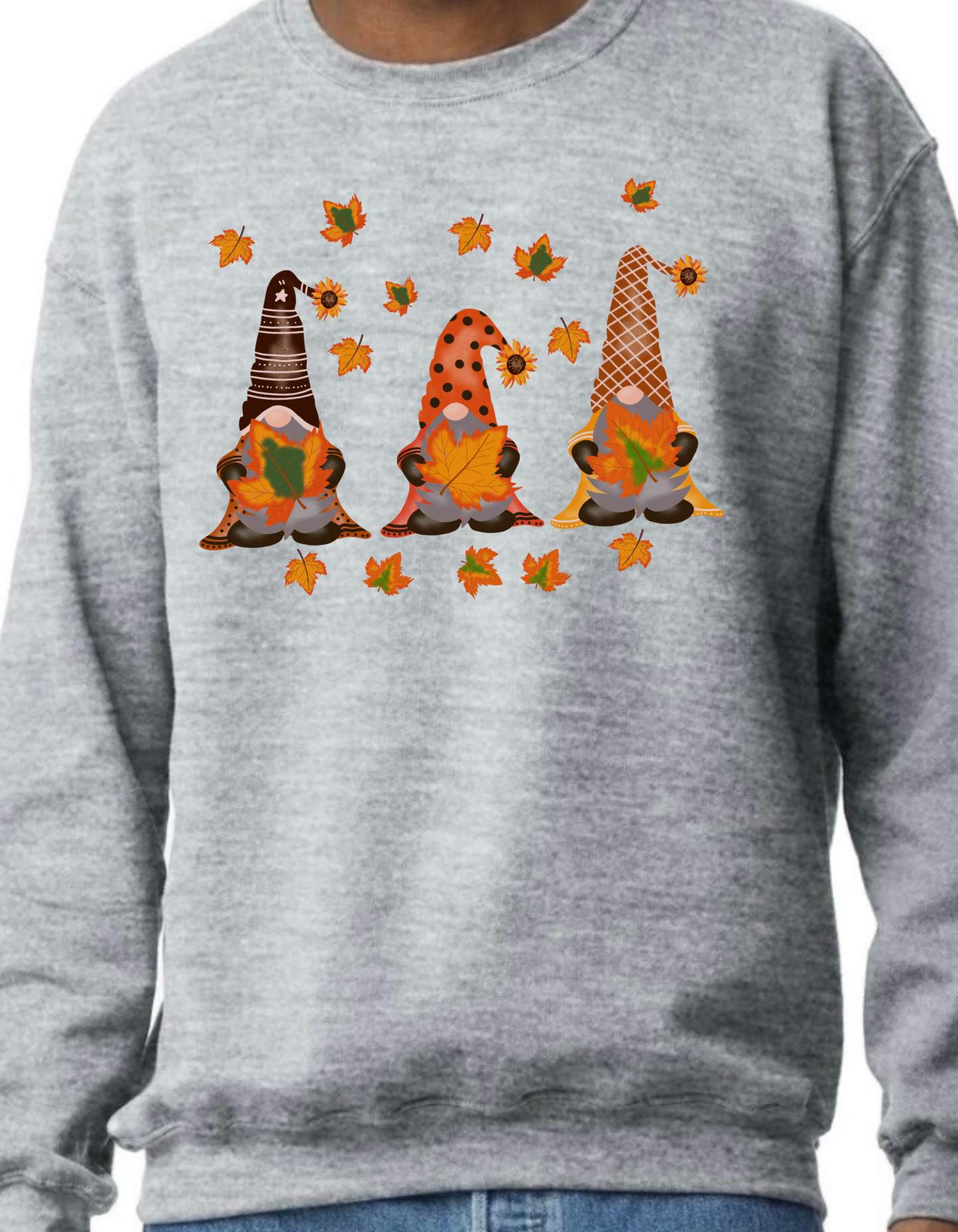 Fall Gnome Leaves Crewneck