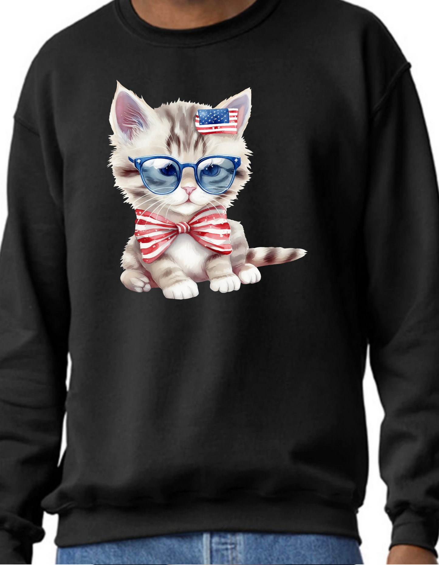 Patriotic Kittens Crewneck