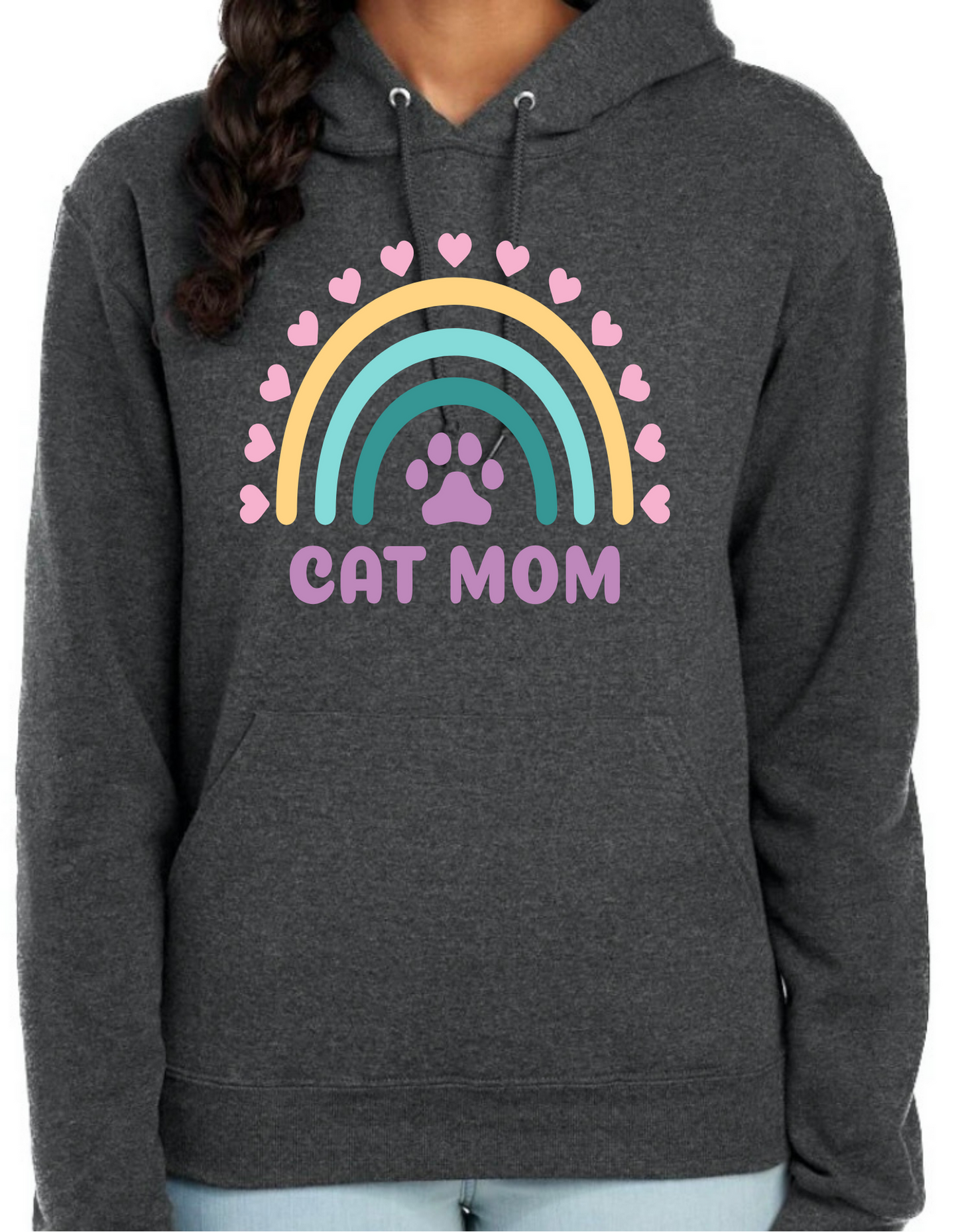 Cat Mom Rainbow Hoodie