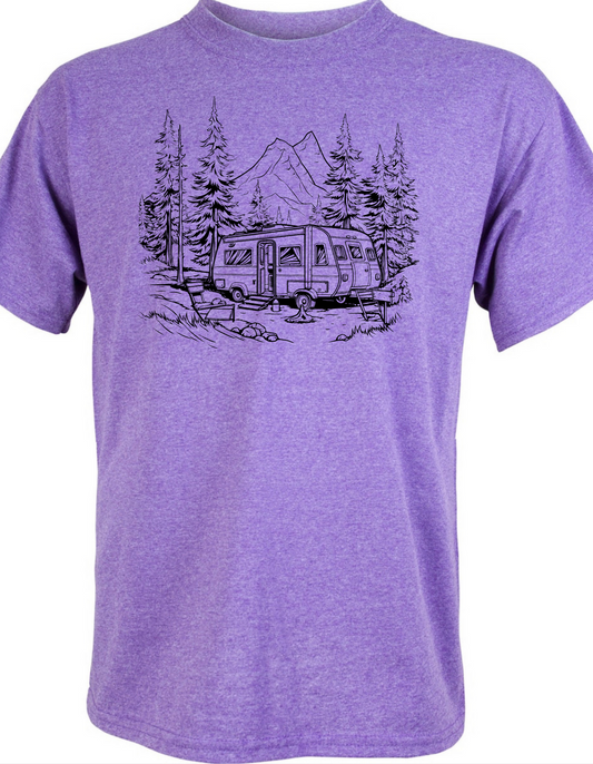 Camping in the Mountains Graphic Tee