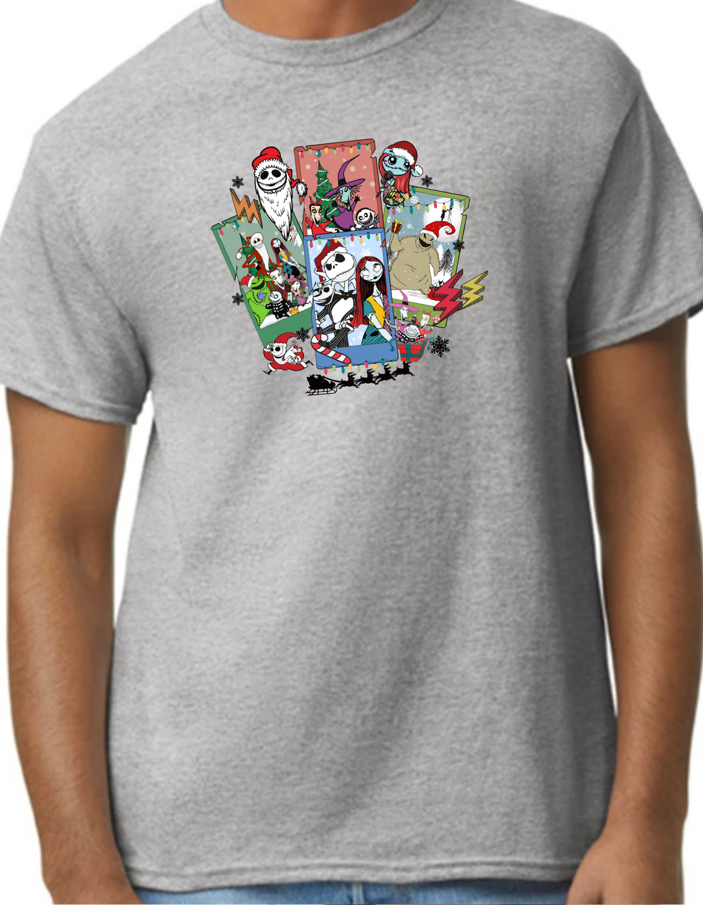 Nightmare Before Christmas Collage Graphic Tee