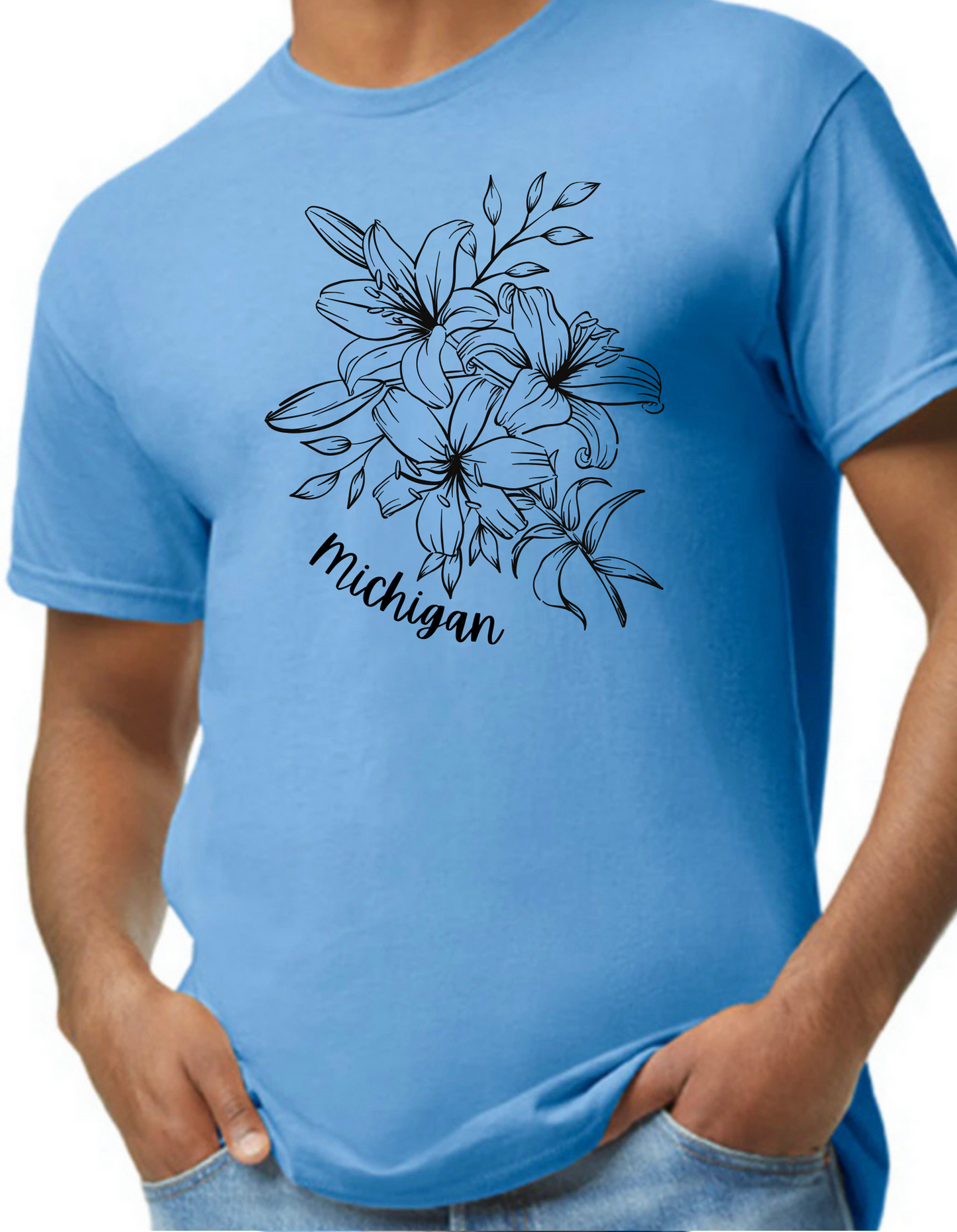 Michigan Hibiscus Graphic Tee