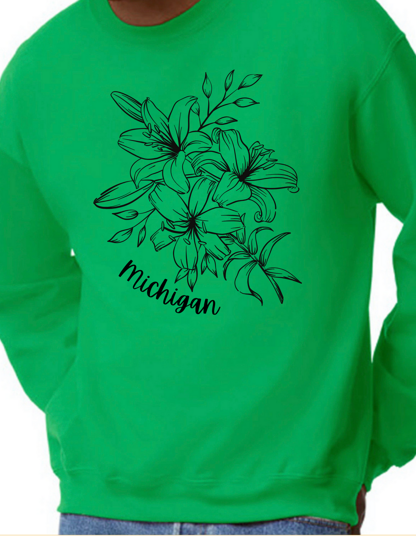 Michigan Hibiscus Crewneck