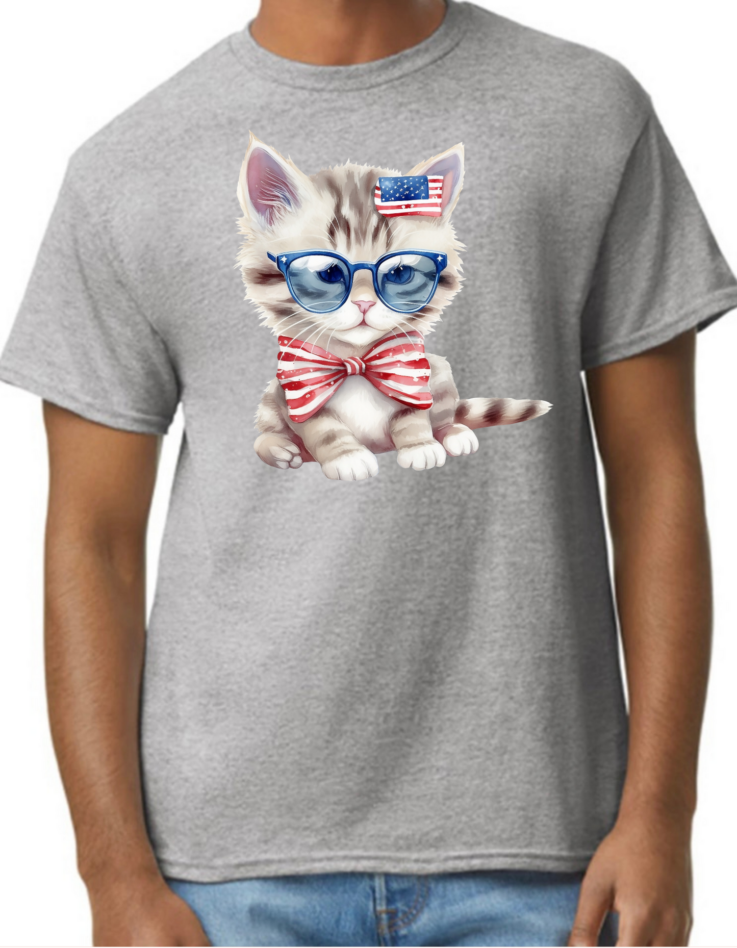 Patriotic Kitten Graphic Tee