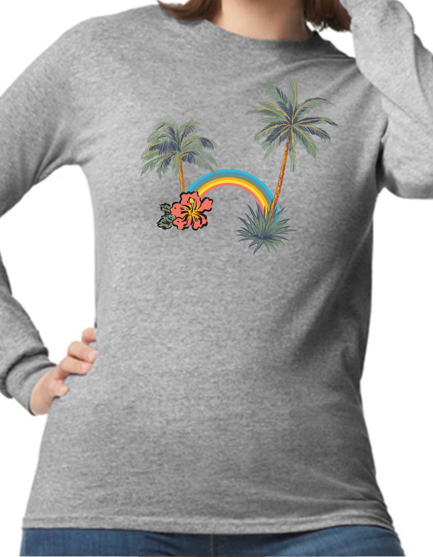 Palm Tree Rainbow Longsleeve