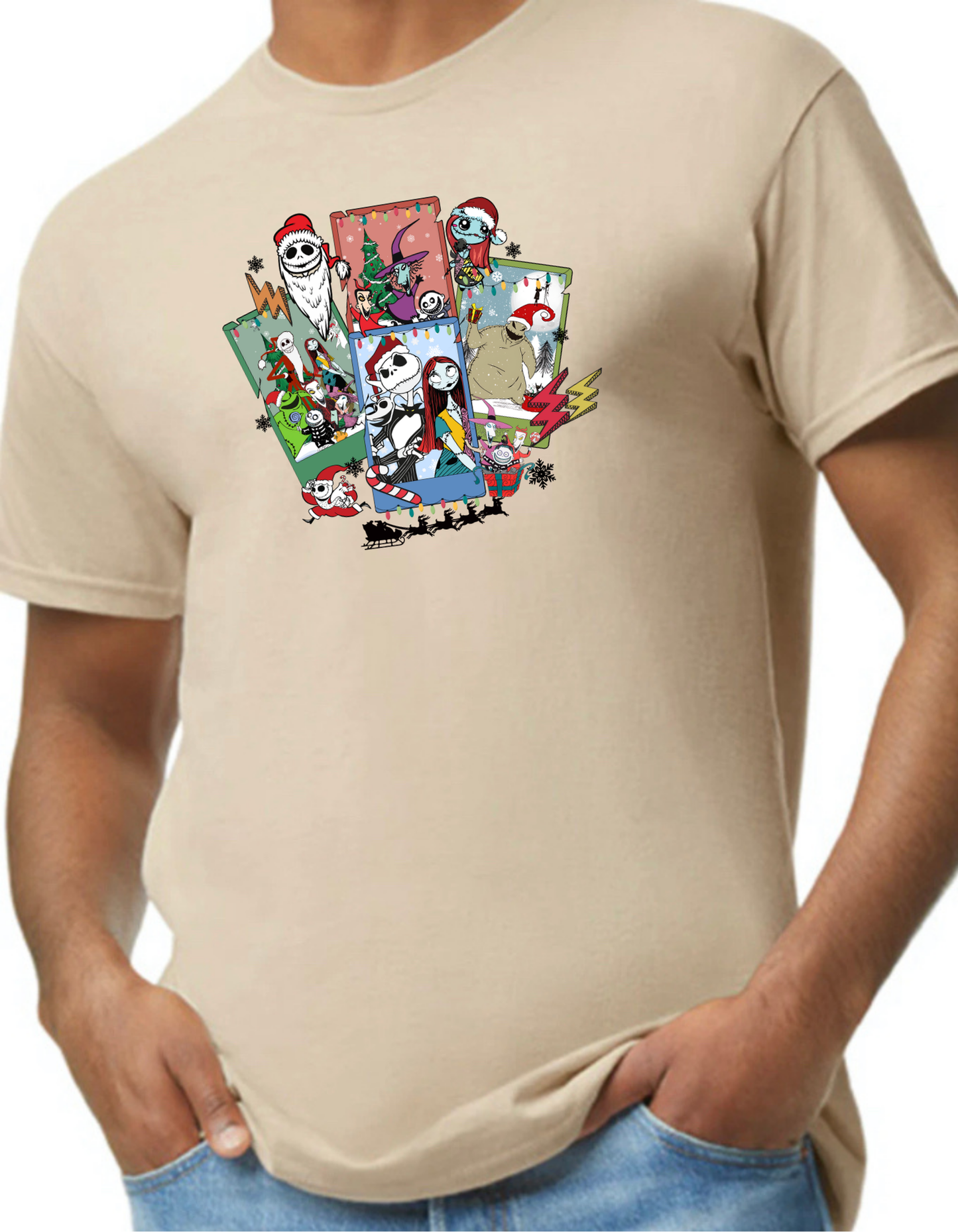 Nightmare Before Christmas Collage Graphic Tee