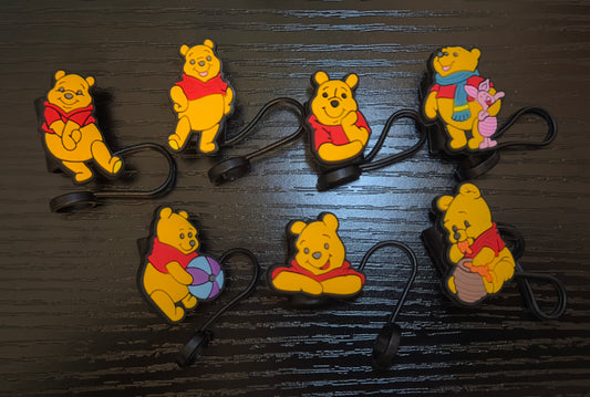 Bear Character Straw Covers