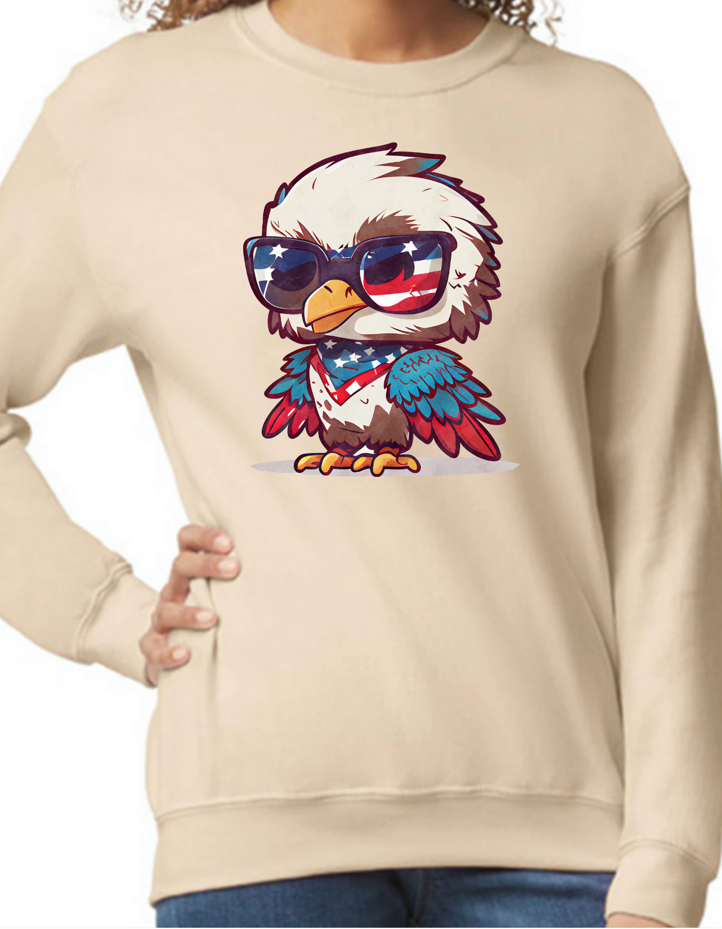 Patriotic Eagle Crewneck