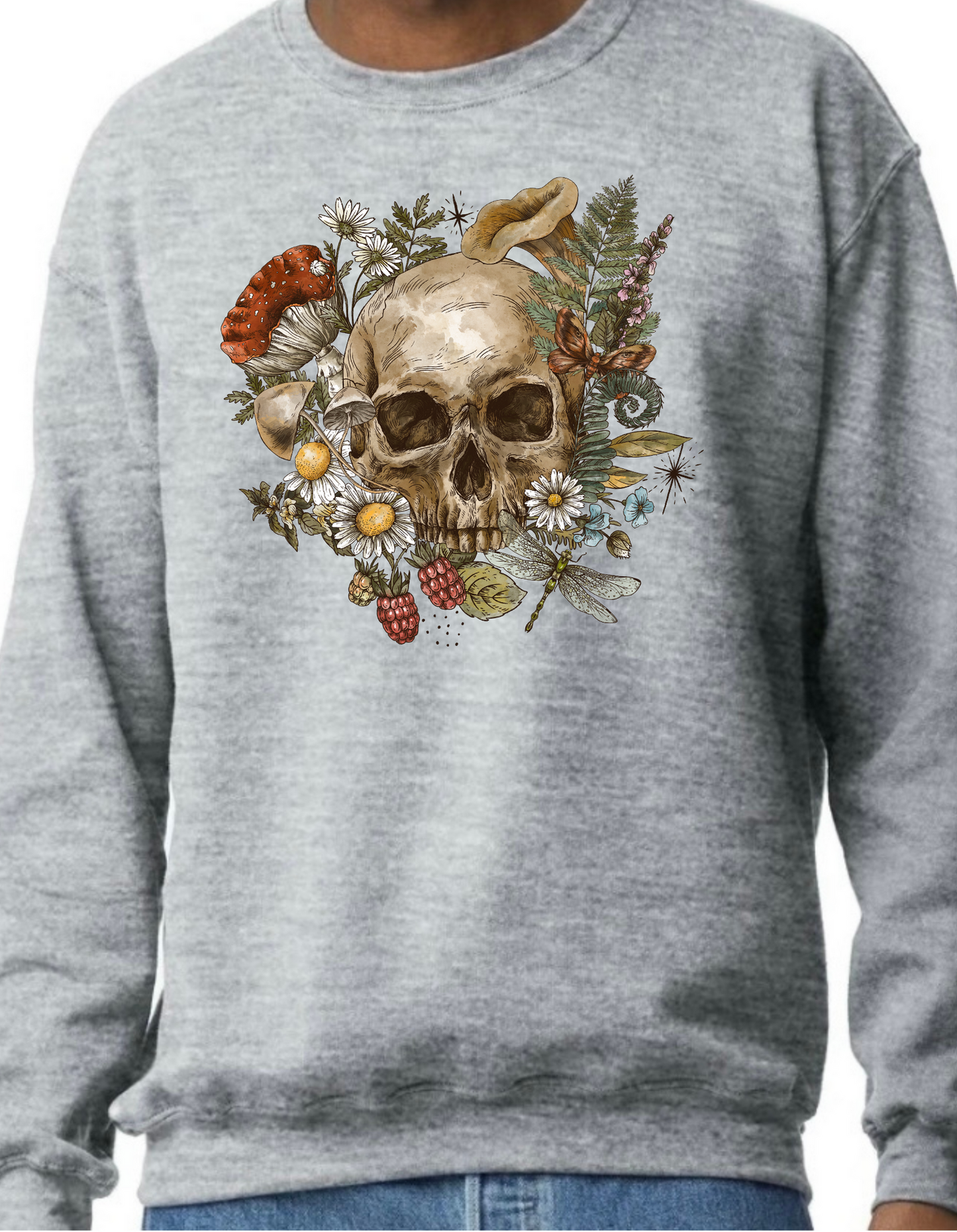 Floral Skull Crewneck