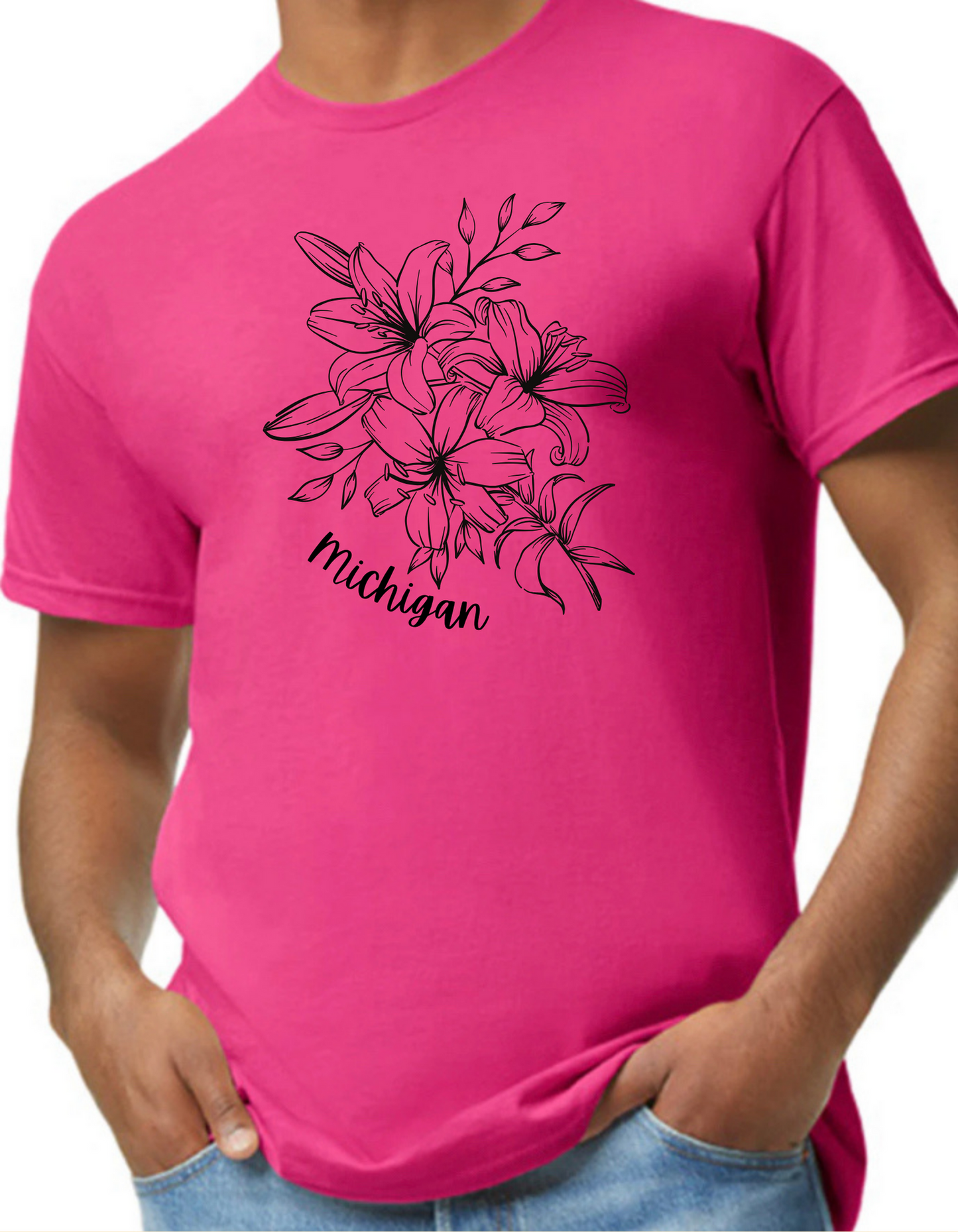 Michigan Hibiscus Graphic Tee