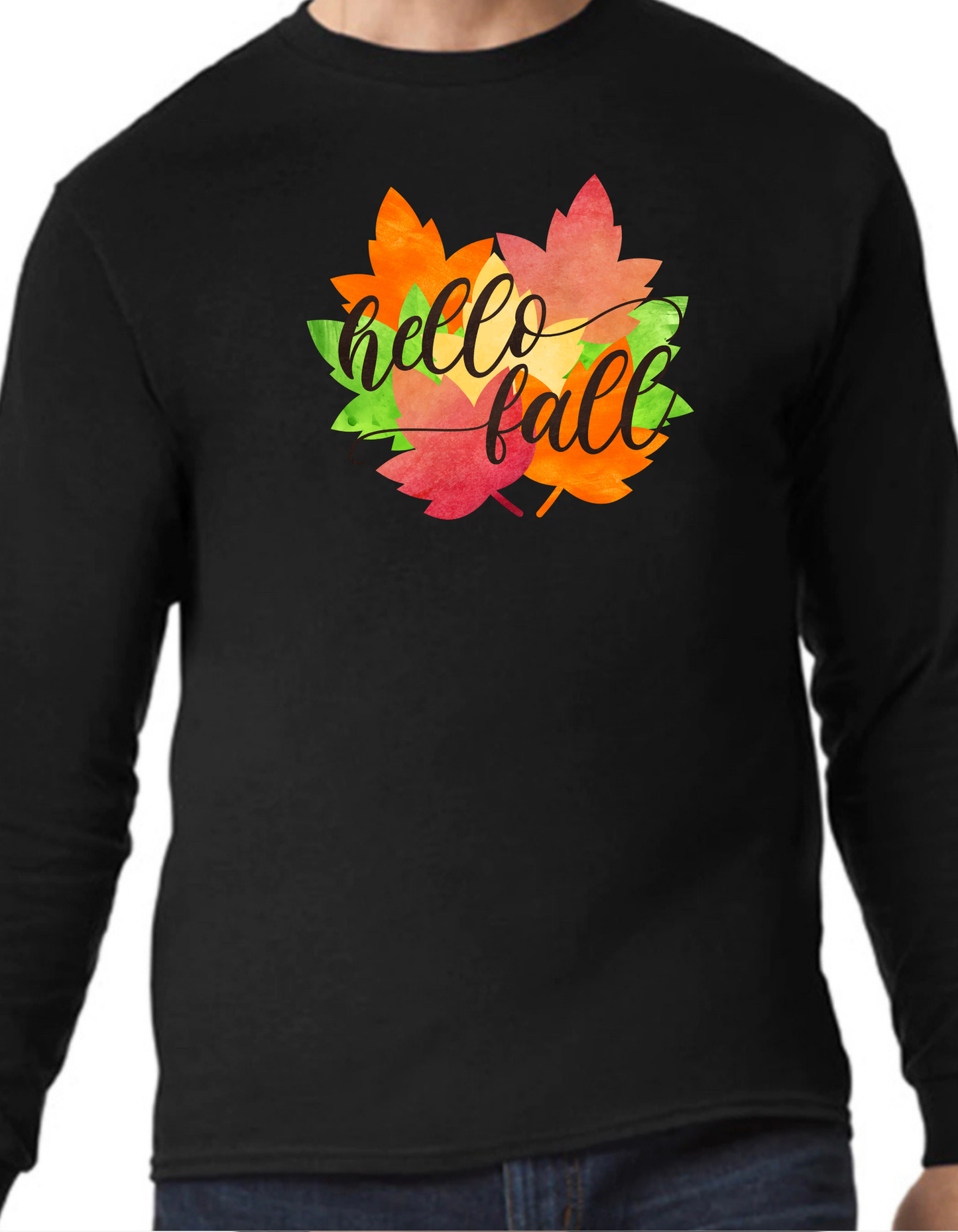 Hello Fall Leaves Longsleeve