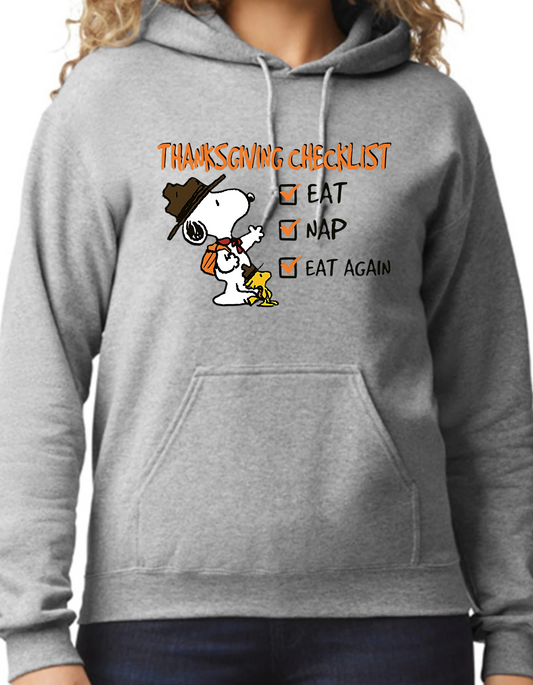 Thanksgiving Checklist Hoodie