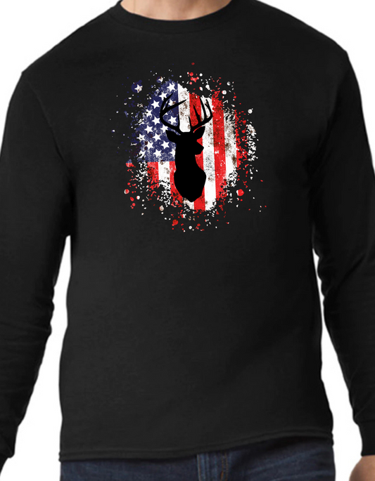 US Deer Flag Longsleeve