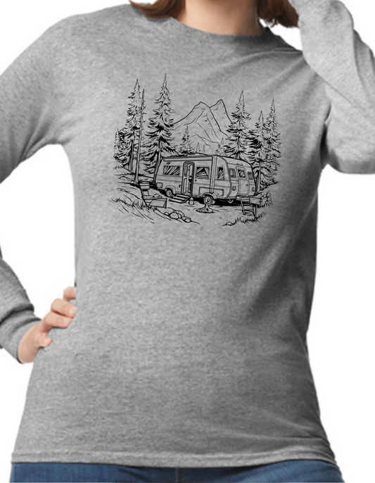 Camping in the Mountains Longsleeve