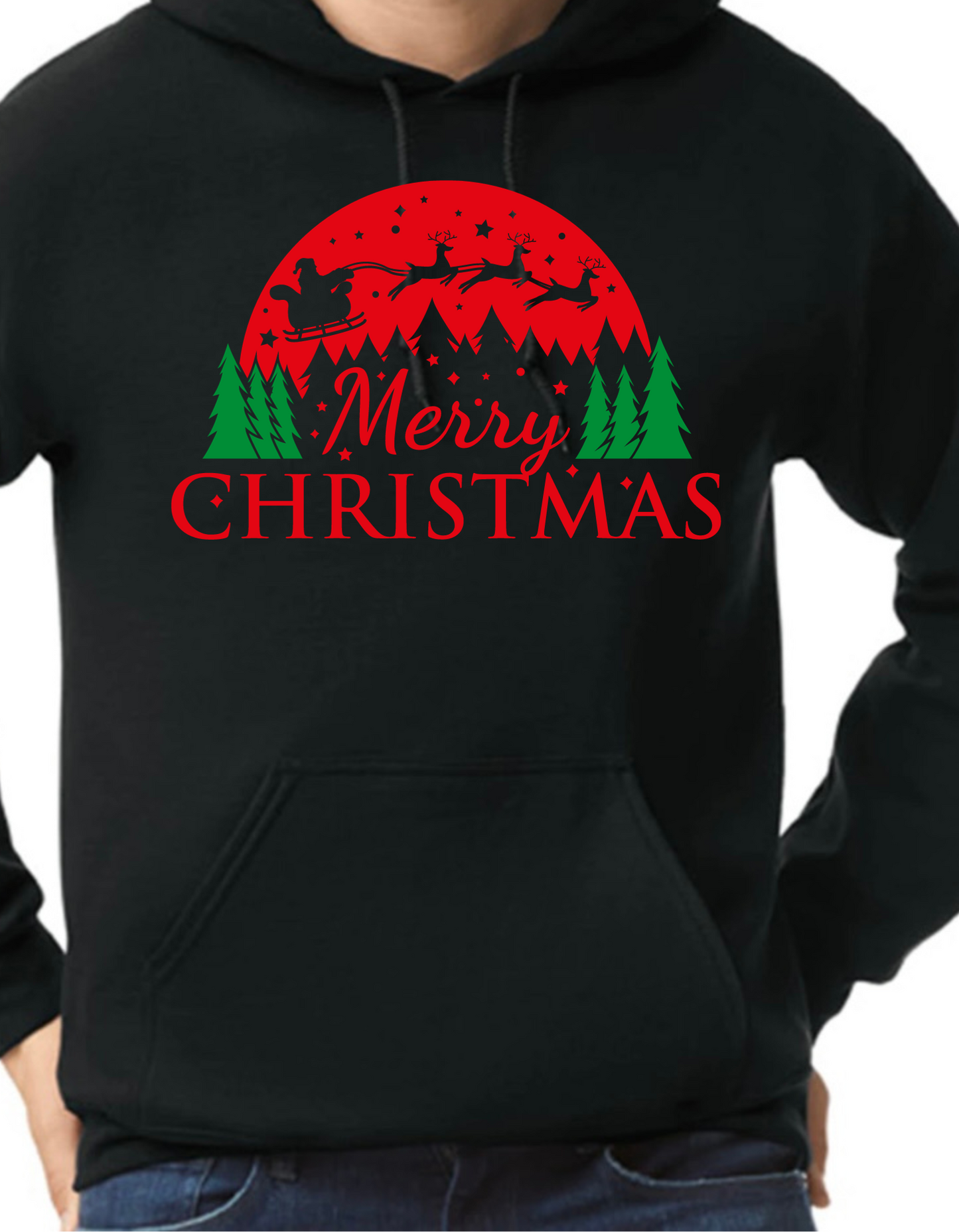 Merry Christmas Sleigh Hoodie