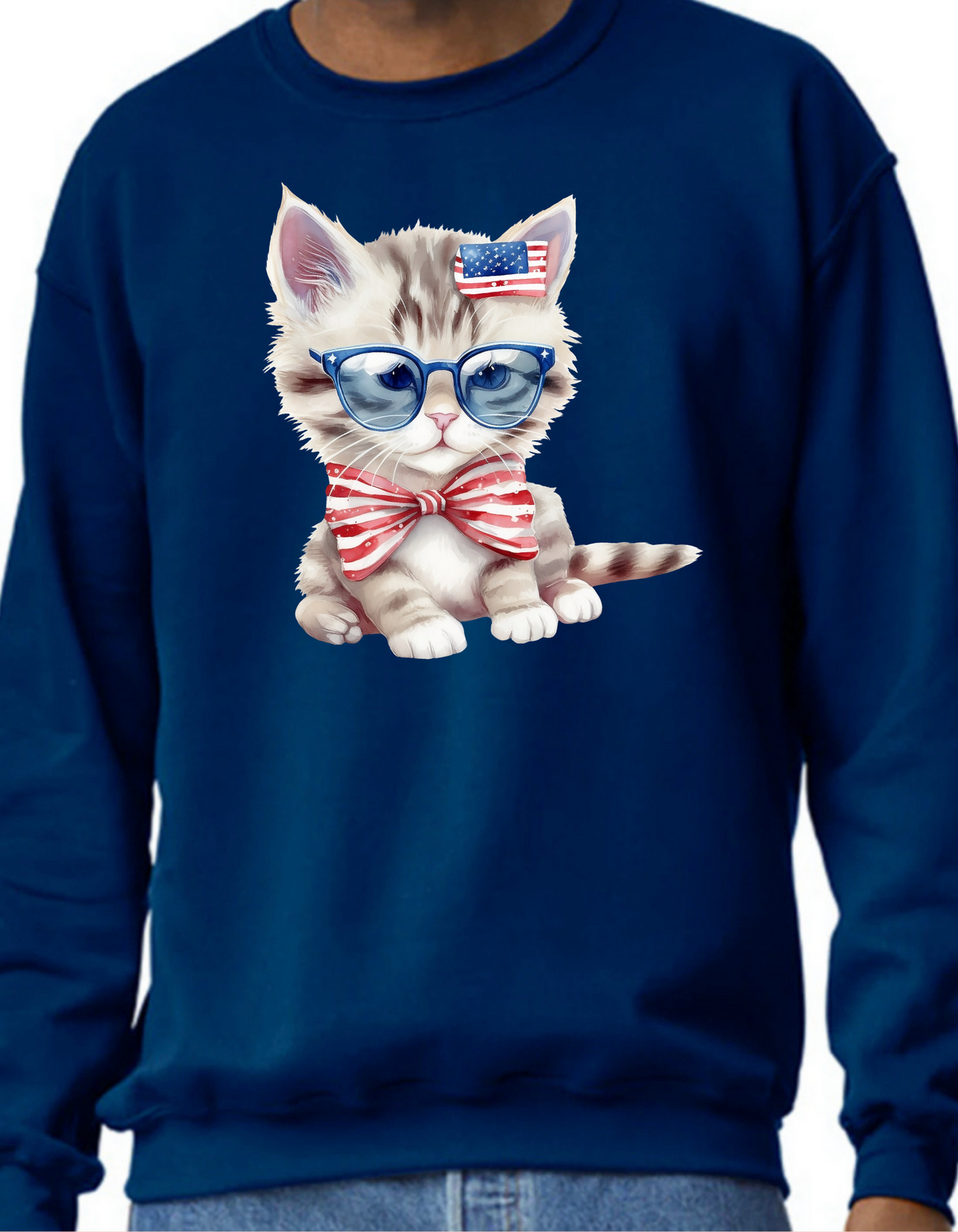 Patriotic Kittens Crewneck