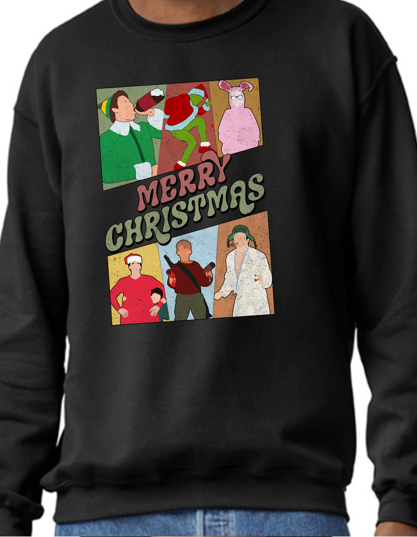 Merry Christmas Characters Crewneck