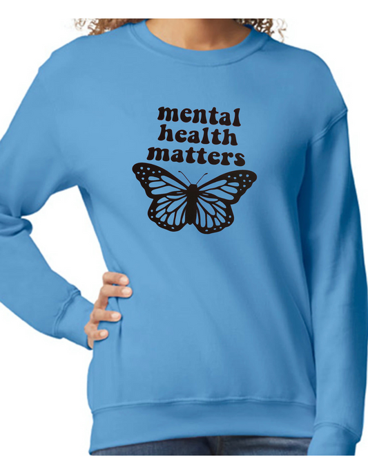 Mental Health Matters Butterfly Crewneck