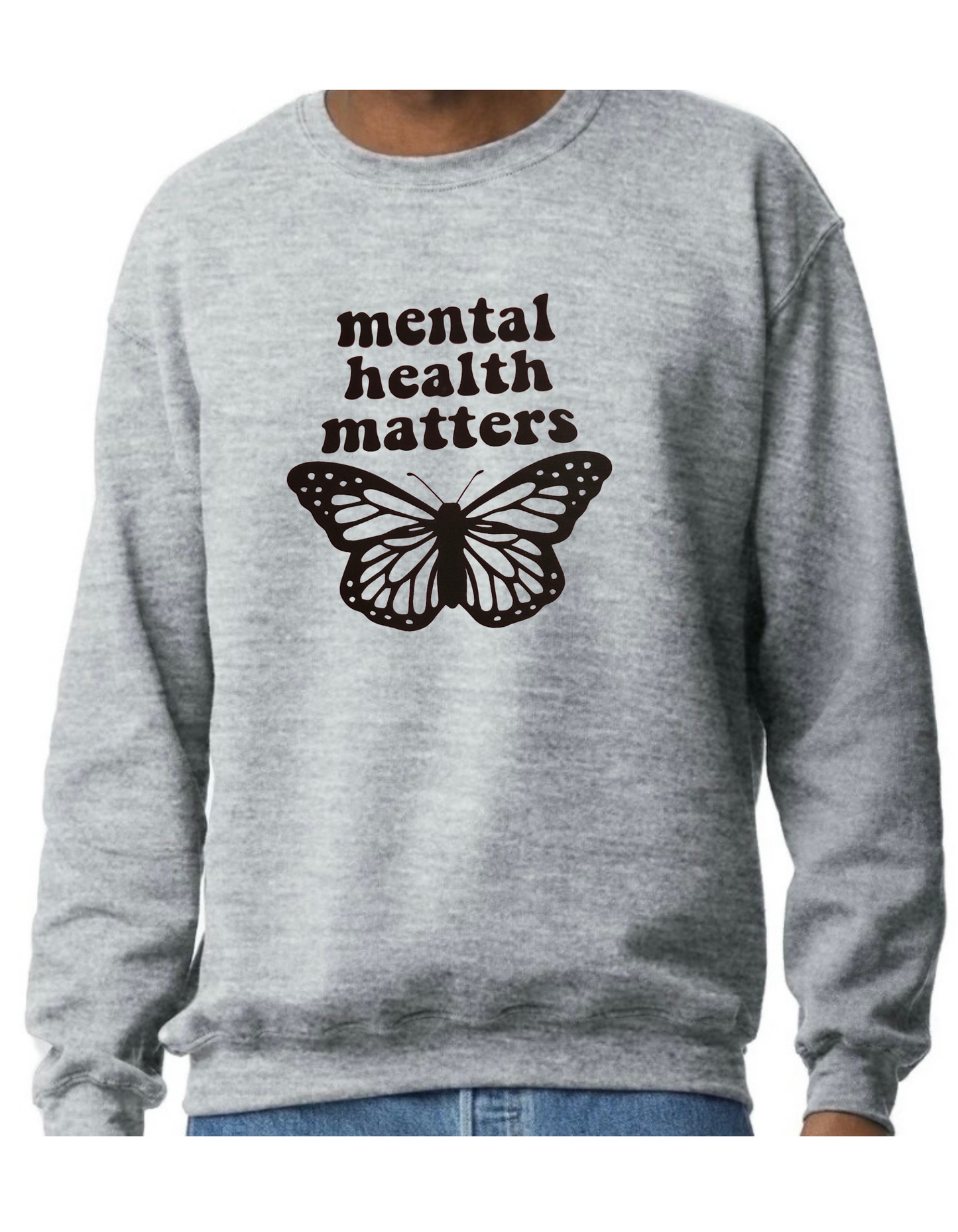 Mental Health Matters Butterfly Crewneck